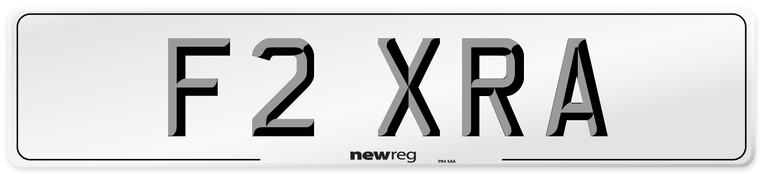F2 XRA Number Plate from New Reg